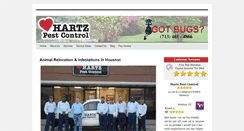 Desktop Screenshot of hartzpestcontrol.com